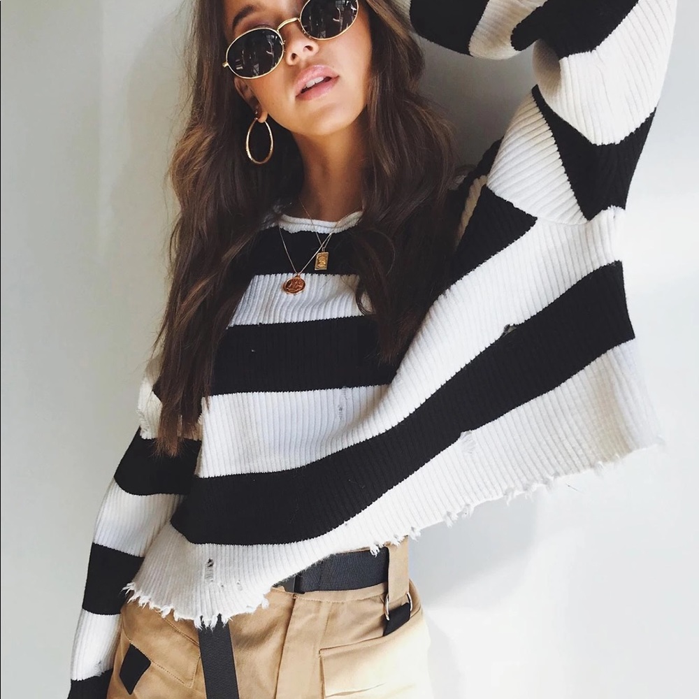 Princess Polly distressed sweater